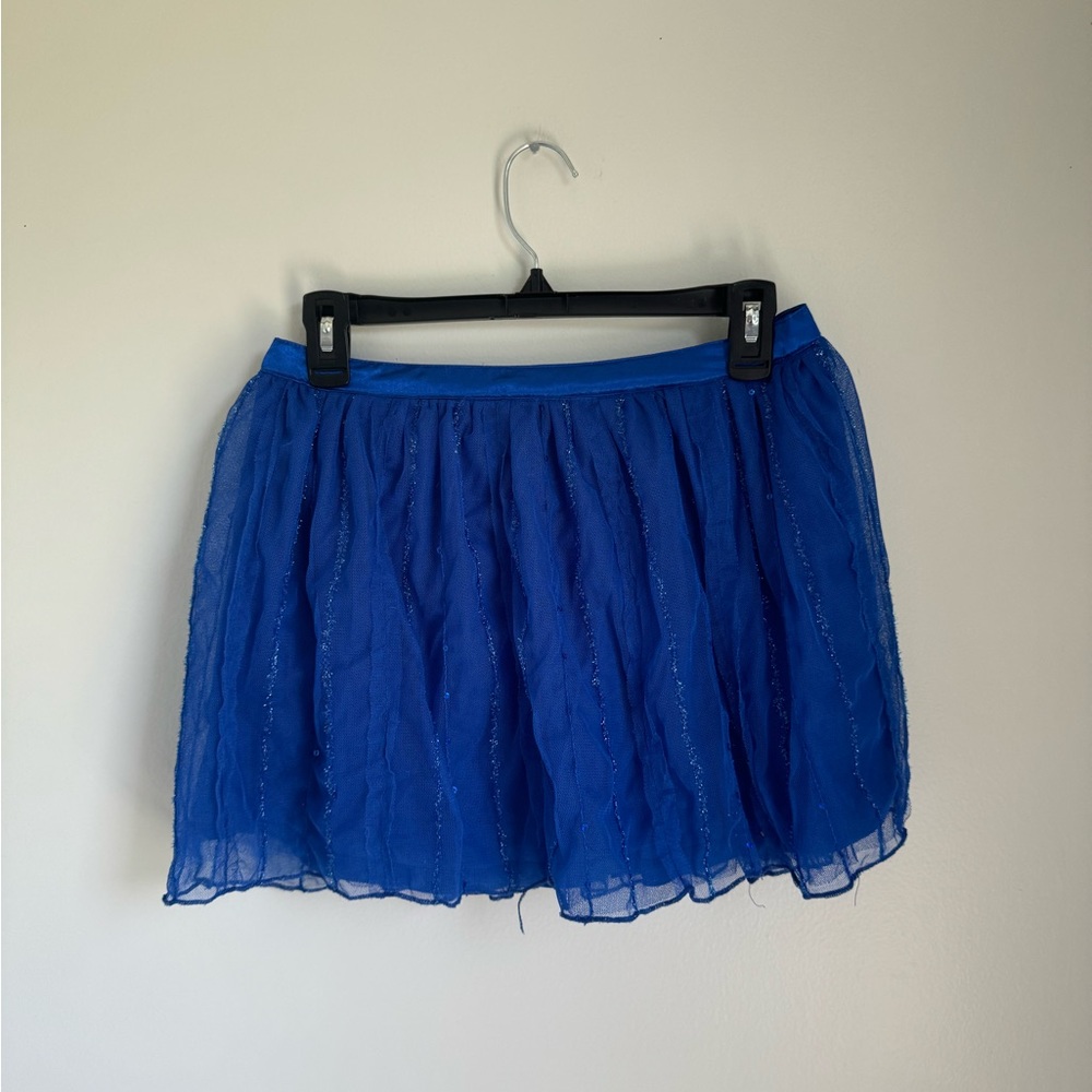 Justice Blue Sparkly Skirt Size 18